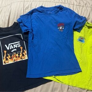 Vans Kids Blue and Black Graphic Tees Set